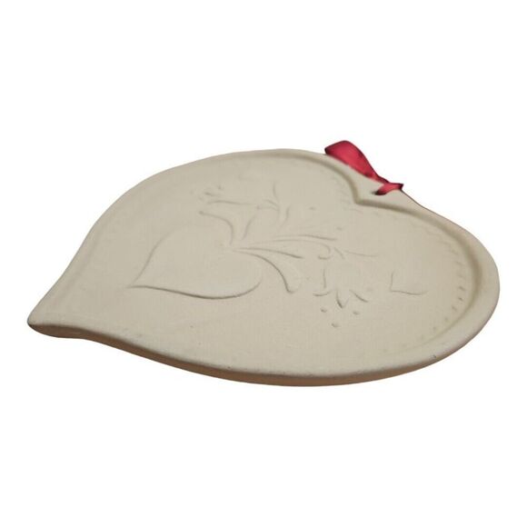 Brown Bag Cookie Art Clay Mold Heart Tulips Folk Art Hill Design, Inc 1986 - Picture 3 of 3